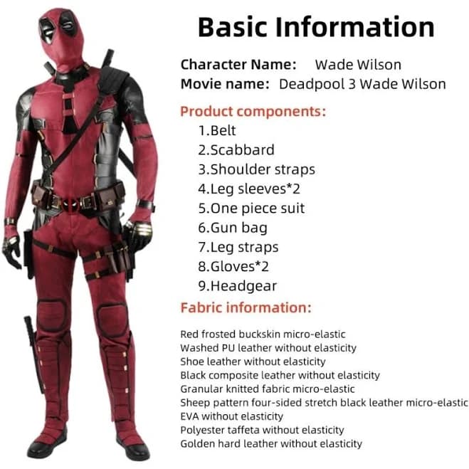 Deadpool & Wolverine Jumpsuit Costume