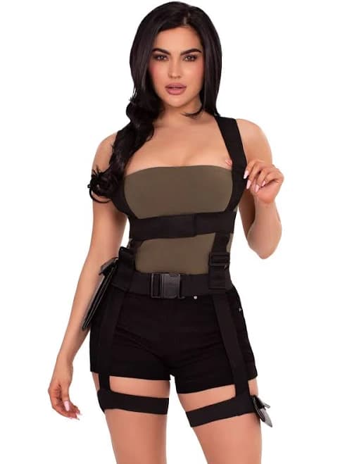 Utility Body Harness Costume with Leg Garter
