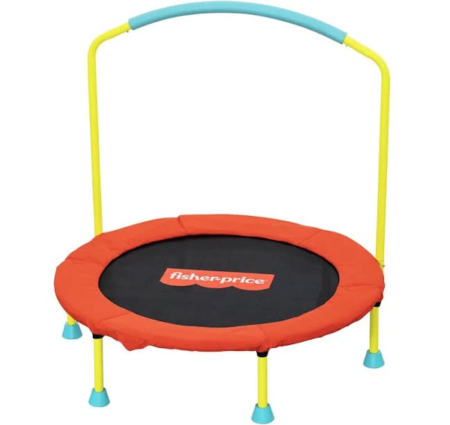 Fisher-Price WonderJump 36" Round Indoor Mini Trampoline Kids Toy