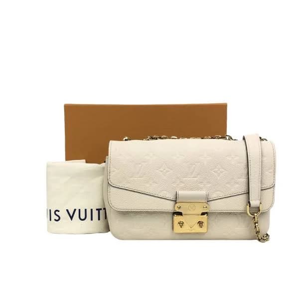 Louis Vuitton Pochette Metis Cowhide Bags Beige Empreinte Shoulder Bag