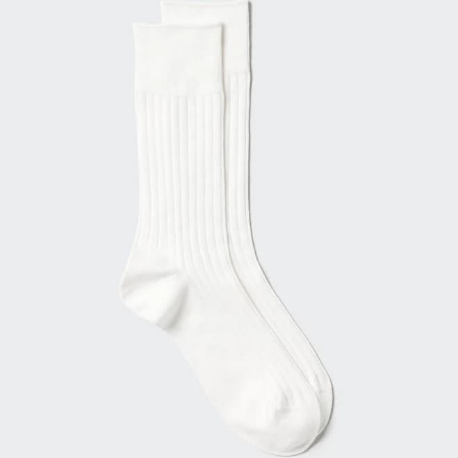 UNIQLO Men's Supima Cotton Blend Wide Ribbed Socks