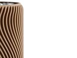 Amazon.com : RippleForm Vase – Modern Boho Planter with Wave Texture – Ideal Flower Pot for Indoor Plants, Succulents, and Orchids – Minimalist Decor, Home, Office (Wood Brown, Regular 4" Opening |