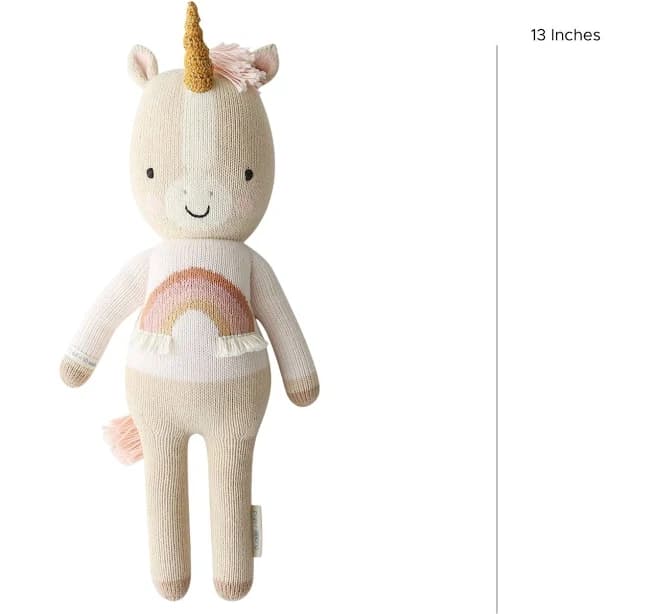 zara the unicorn hand-knit doll