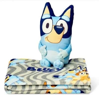 BBC Studios Bluey Fun Silk Touch Throw Blanket and Hugger Set