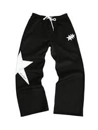 Amazon.com: SHENHE Men's Y2k Star Graphic Drawstring Sweatpants Elastic Waist Straight Leg Track Pants Black Small : Clothing, Shoes & Jewelry