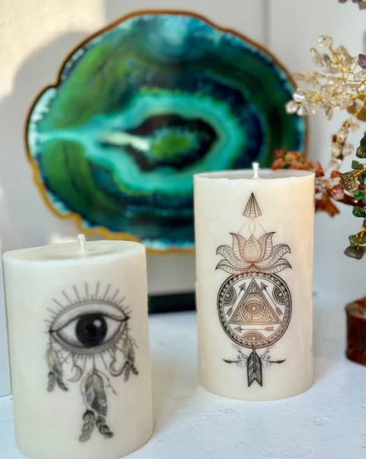 Handmade Gifts Eye Of Providence Spiritual Decorative Candle Set
