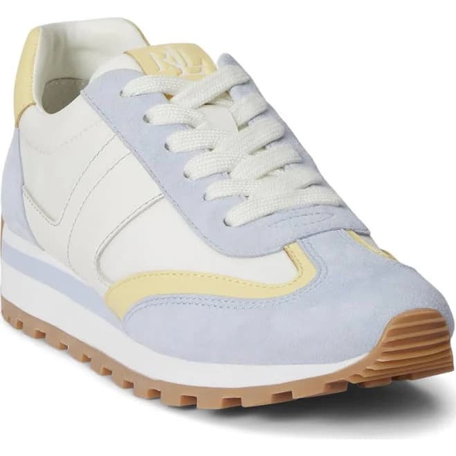 Ralph Lauren Women's Dani Color-Blocked Leather Sneakers