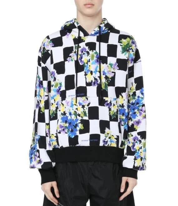 Floral Check Hoodie