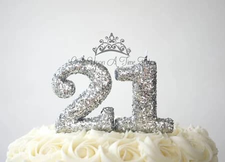 Choose Any Two Numbers, Silver Glitter Birthday Candles, Double Digit, Adult, Sparkly Number Cake Topper, Keepsake Candle, Party Supplies