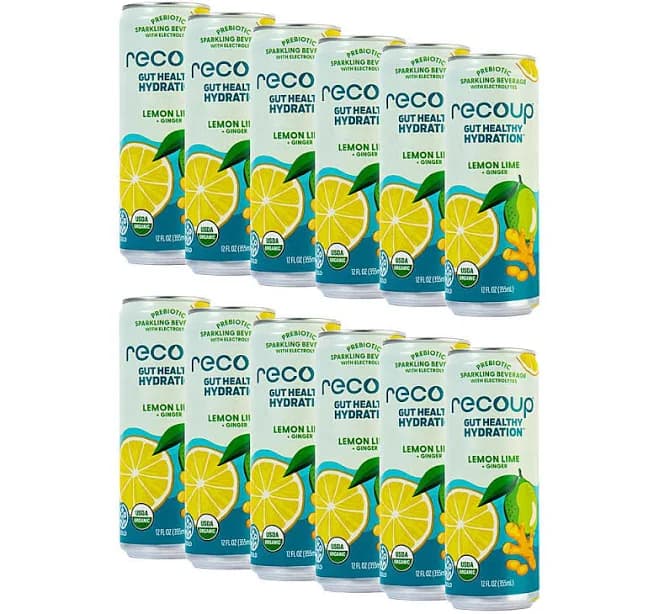 Recoup 12-pack Lemon Lime Organic Beverage with Ginger