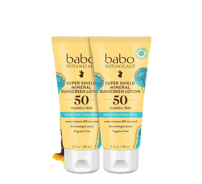 Babo Botanicals Sheer Mineral Sunscreen Lotion SPF 50 Duo