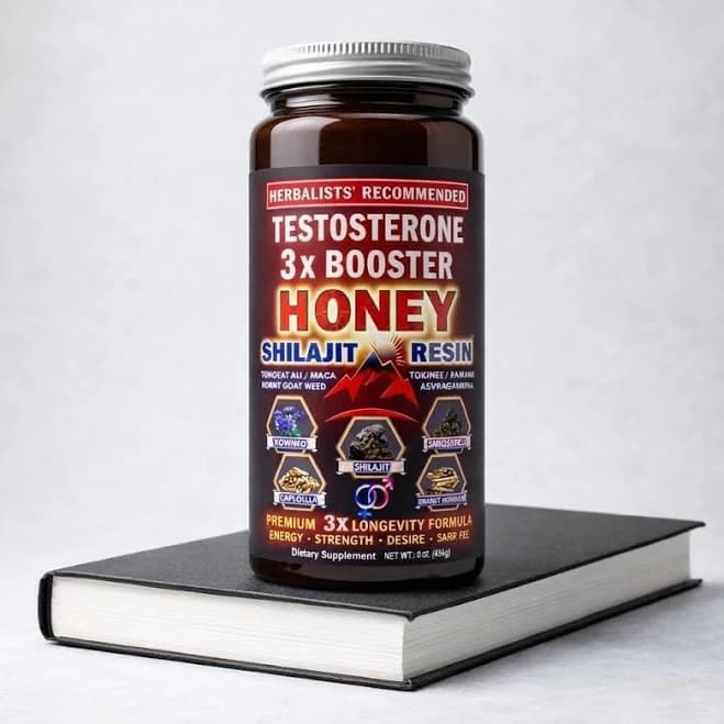 Men's Triple Strength Herbal Infused Honey| Natural Energy & Stamina Support | Daily Wellness