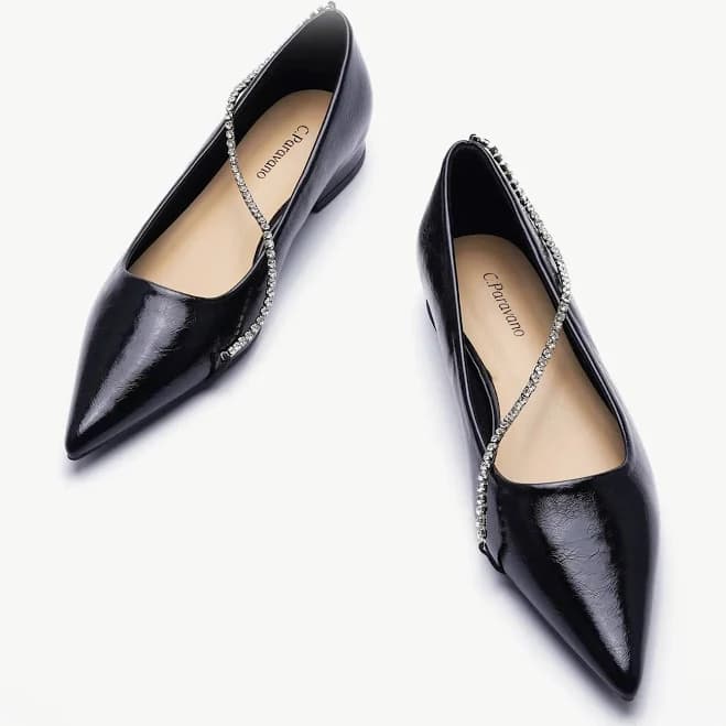 C.Paravano Crystal Chain Flats