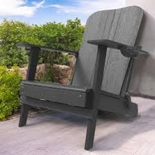 Moda Furnishings HDPE Outdoor Adirondack Chair - Black : Target