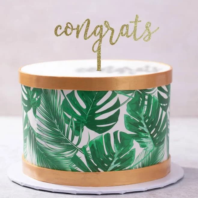 Foliage Print Cake
