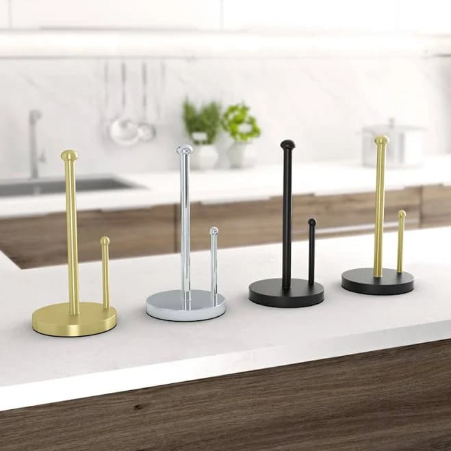 Gatco Matte Black Kitchen Paper Towel Stand