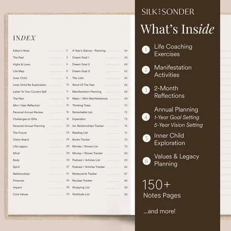 The Elevate Planner 2026 - Yearly Goal Journal for Men & Women, 5x8 Hardcover with Guided Exercises