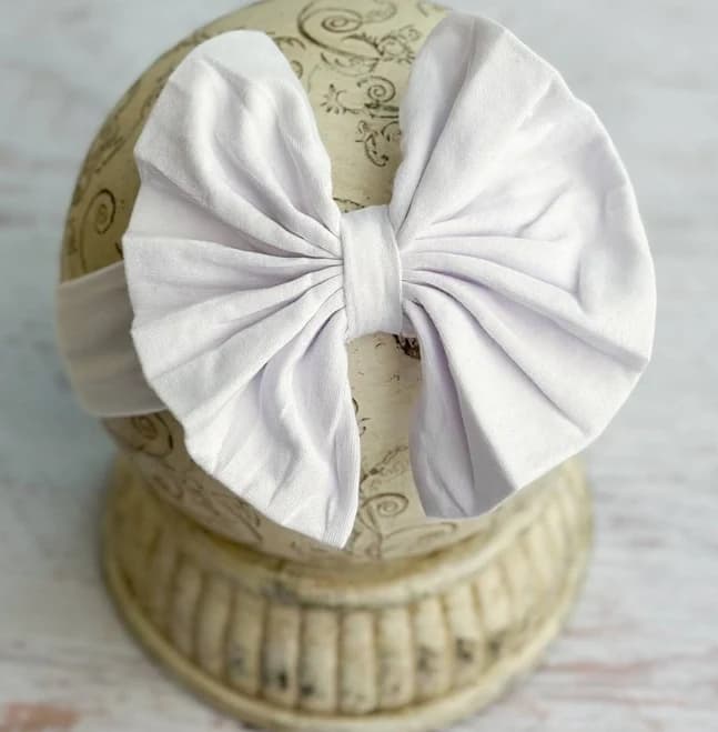 Solid Fabric Bow Headbands
