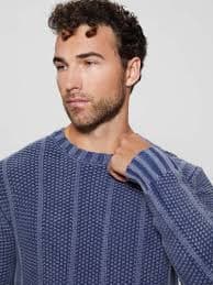 GUESS® Eli Treated Stitched Sweater