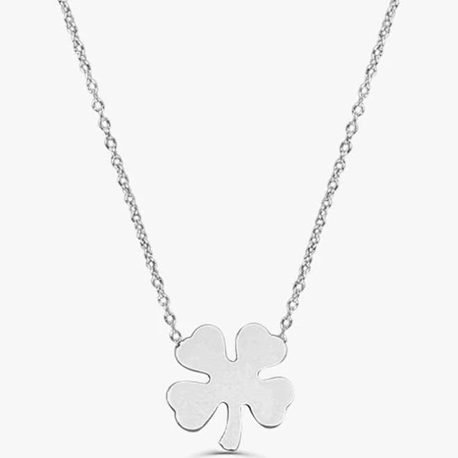 14K Four Leaf Clover Charm Necklace