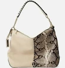 Victoria's Secret Shoulder Hand Curved Bag Sand Python Large