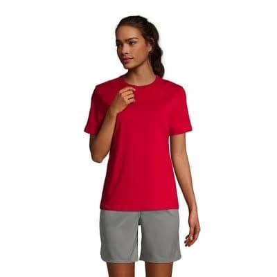 Lands' End Women's Feminine Fit Short-Sleeve Cotton T-Shirt