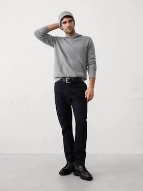 Men's Textured Sweater Hoodie