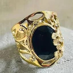 Gold Plated Black Onyx Bee Filigree