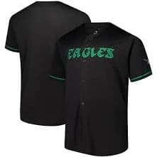 Men's Fanatics Black Philadelphia Eagles Pop Full-Button Jersey