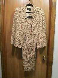 Dana Buchman Silk Animal Print 2 Piece Lined Pant Suit SIZE 4 | eBay