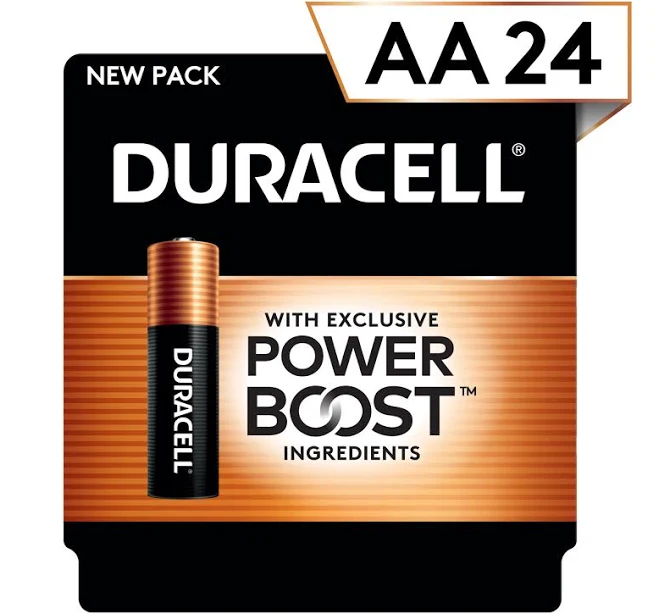 AA Duracell Coppertop Alkaline Batteries