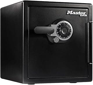 Master Lock Black Premium Fireproof and Waterproof Safe with Combination Dial, 1.23 cu-ft, STW123DUB