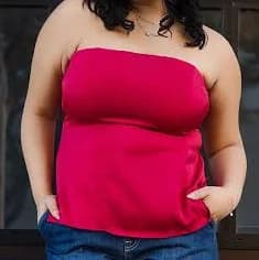 The Scarlett Strapless Satin Top
