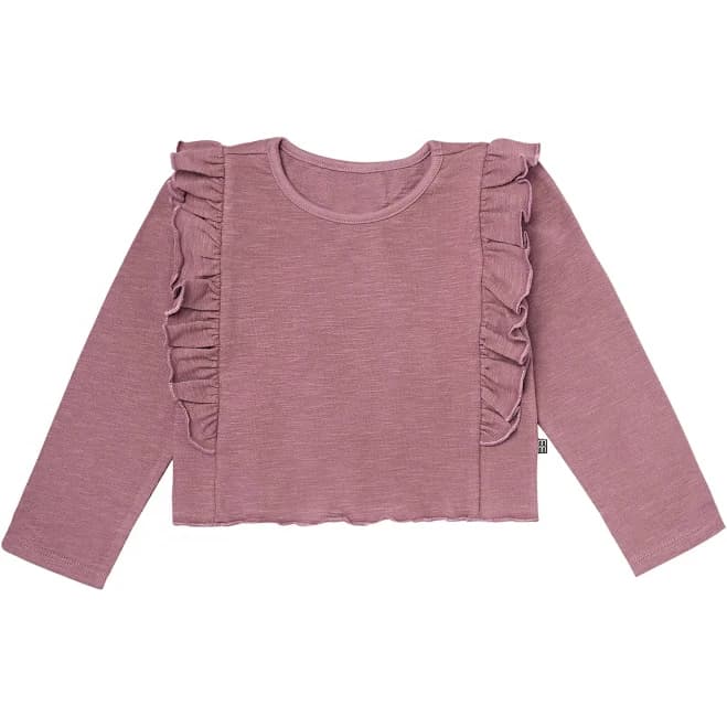 Modern Moments by Gerber Toddler Girl Ruffle Long Sleeve Crop Top
