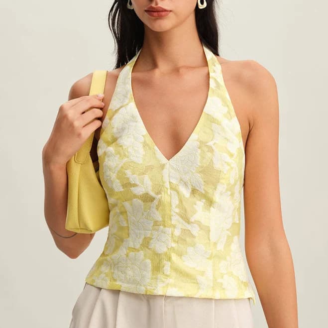Rihoas Floral Halter Top