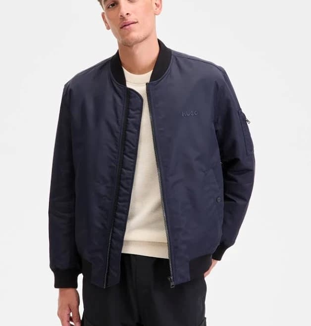 Boss Men's Slim-Fit Satin Bomber Jacket