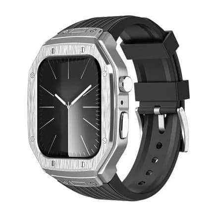 Rugged One-Piece Case with Metal Bumper and Buckle for Apple Watch