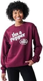 Dr Pepper I'm A Pepper Women's Crew Neck Long Sleeve Sweatshirt