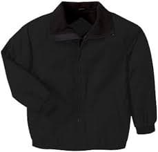 Harriton Fleece-Lined Nylon Jacket, XS, BLACK/ BLACK at Amazon Men's Clothing store