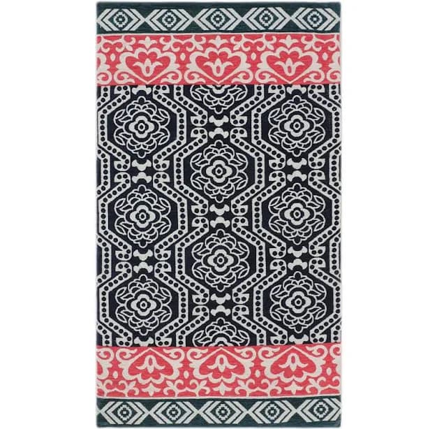 RugSmith Multi Colorblock Geometric Anti-Fatigue Kitchen Mat