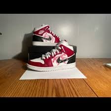 Jordan | Shoes | Air Jordan Mid Customized Red Lightning Size 85 | Poshmark
