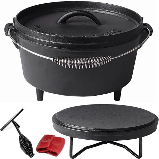 Pre-Seasoned Camp Cast Iron Dutch Oven
