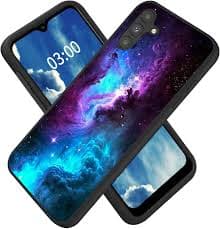 Amazon.com: for Samsung A36 5G Case with Blue Purple Galaxy Pattern Design Ultra-Thin Black Soft TPU Silicone Shock Proof Protective Phone Case for Samsung Galaxy A36 5G 6.7 inch 2025 : Cell