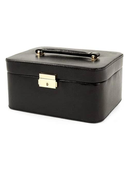 Bey-Berk Lizard Debossed Leather Jewelry Box