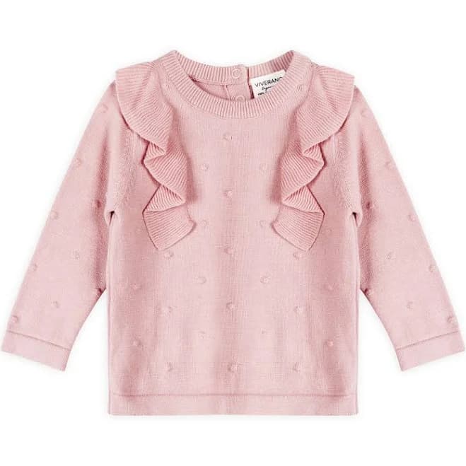 Milan Earthy Ruffle Bobble Pullover Top