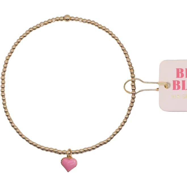 Gold Heart Charm Bracelet