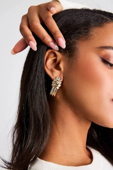 Lulus Knotted Hoop Earrings