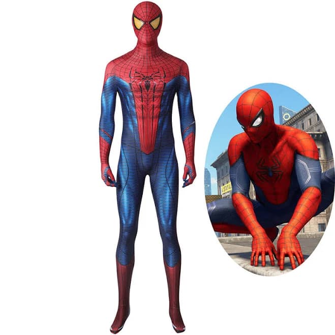 Marvel's Spider-man Ps5 Amazing Suit Costume Cosplay Suit Men's