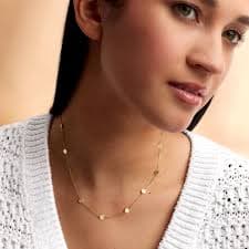 Pure Collection by Ross-Simons Italian 14kt Yellow Gold Disc Station Necklace, Women's, Adult - Walmart.com