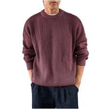 successthop Mens Stripe Sweaters Long Sleeve Chunky Crewneck Knitwear Ribbed Cuff Vintage Color Block Winter Tops - Walmart.com